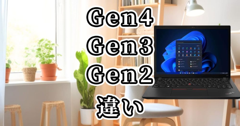 【ThinkPad X13】Gen4・Gen3・Gen2の違いを比較