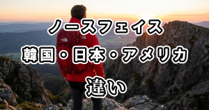 ノースフェイスの韓国と日本とアメリカモデルの違いを比較しました